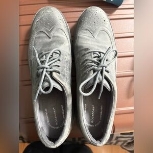 Rockport Grey Suede Wingtip Oxfords